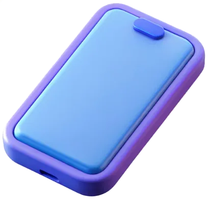Eine 3D Illustration eines Smartphones.